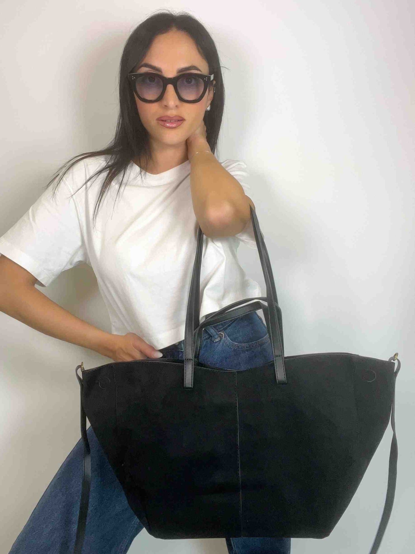 MIA- SUEDE BAG BLACK
