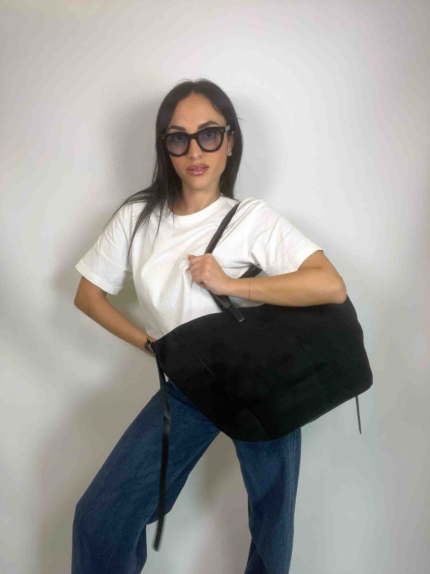 MIA- SUEDE BAG BLACK