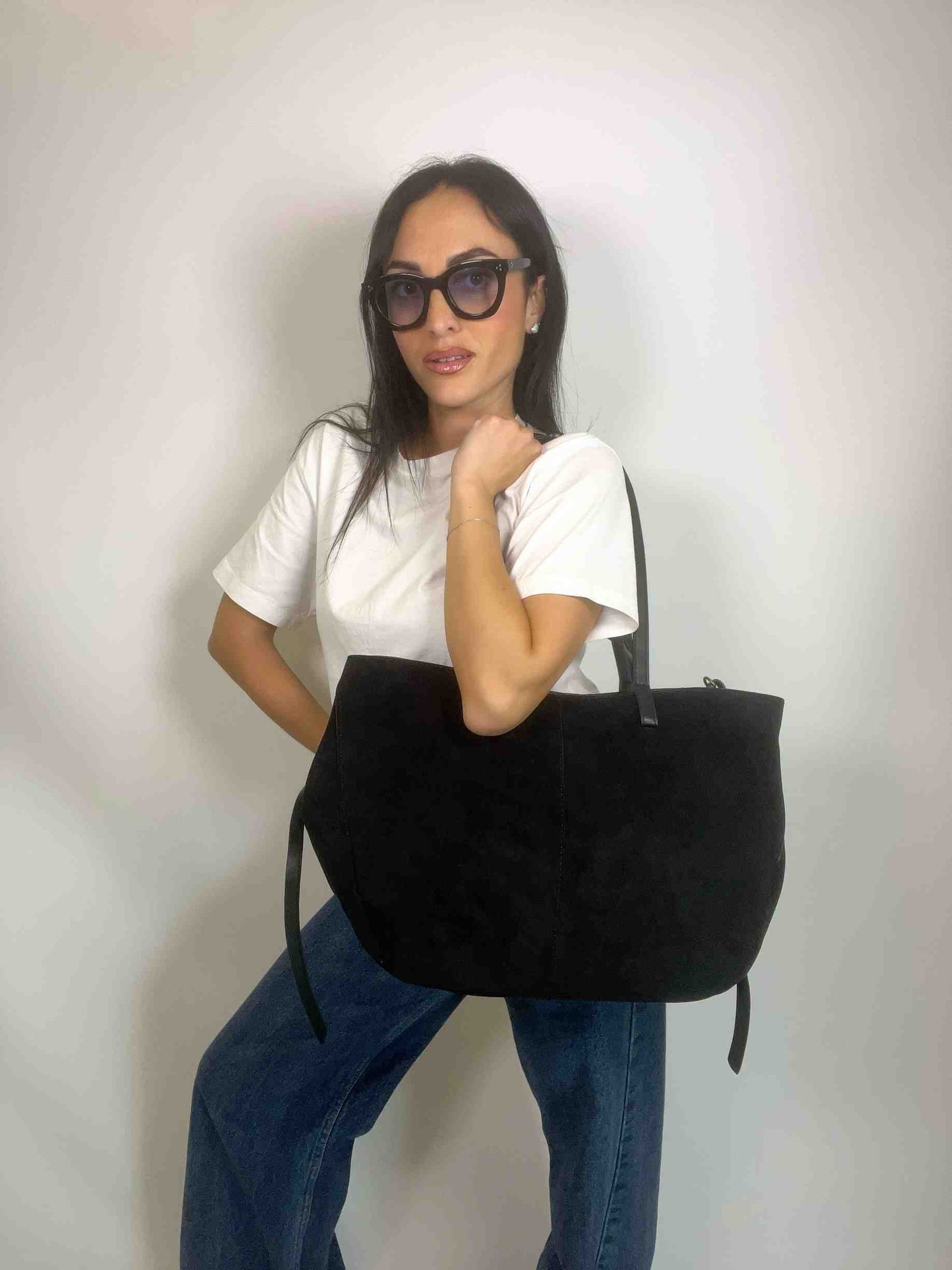 MIA- SUEDE BAG BLACK