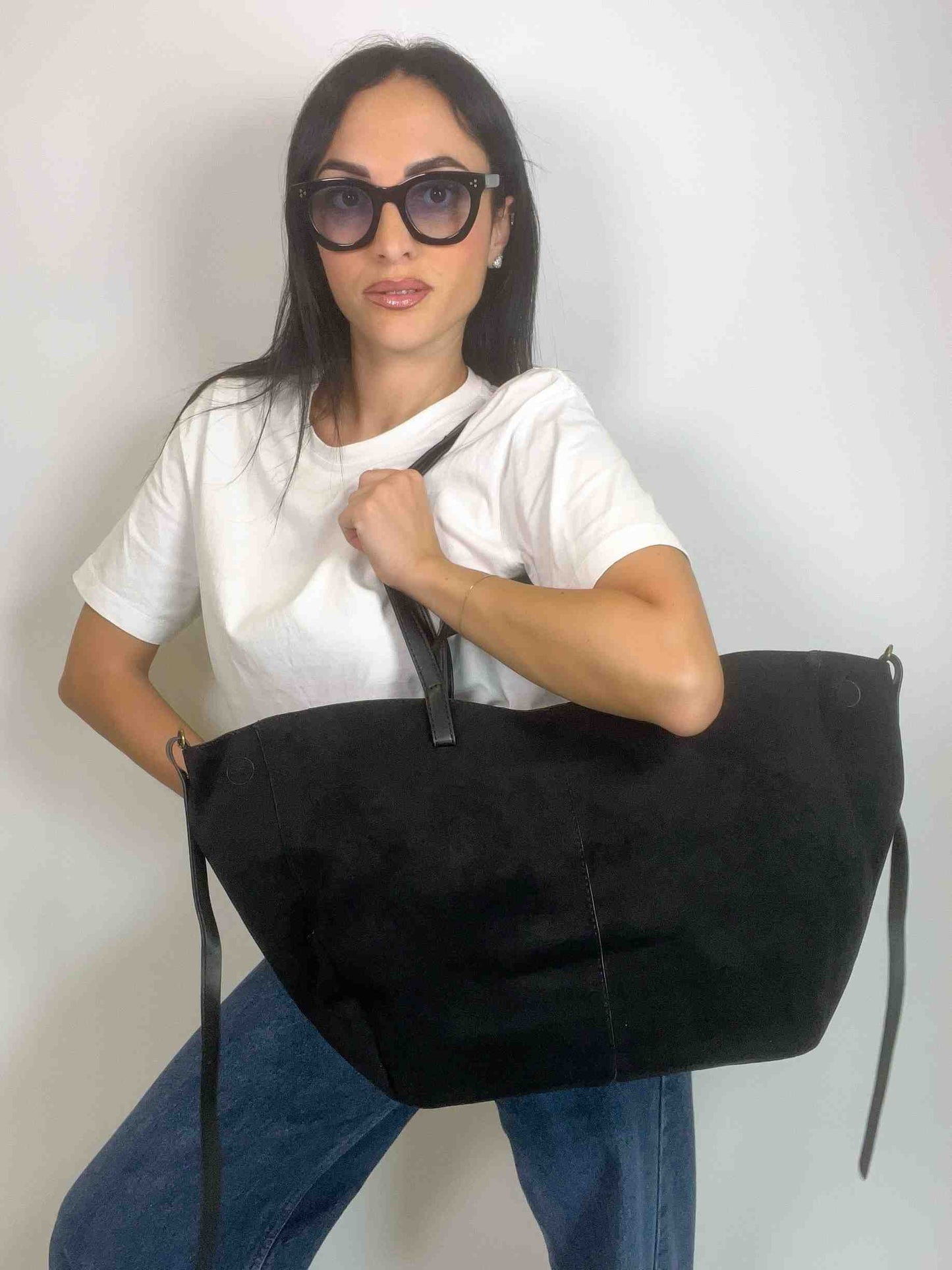 MIA- SUEDE BAG BLACK