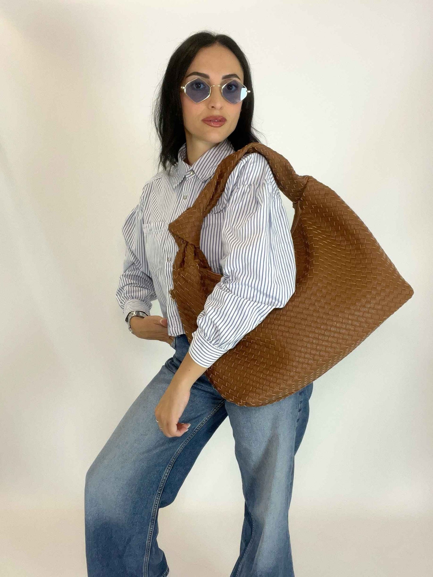JADE BIG - HOBO BAG COGNAC