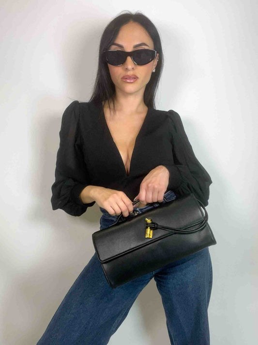 CHLOE CLUTCH BAG - BLACK