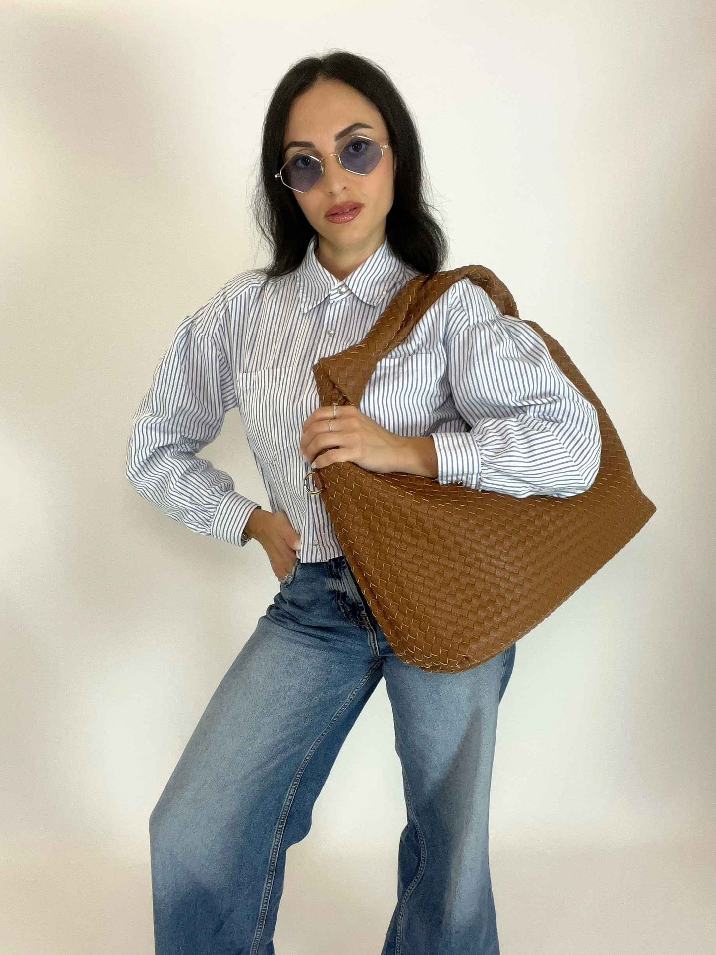 JADE BIG - HOBO BAG COGNAC