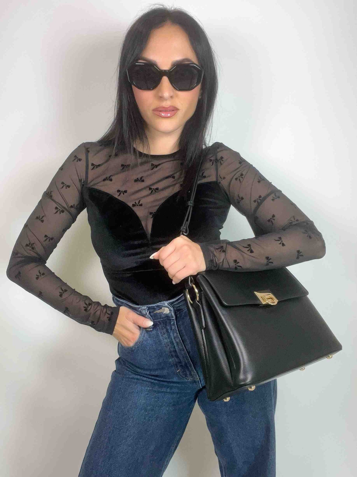 CELINE TOTE VANITY BAG - BLACK