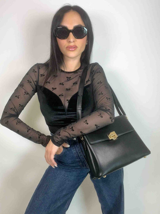 CELINE TOTE VANITY BAG - BLACK