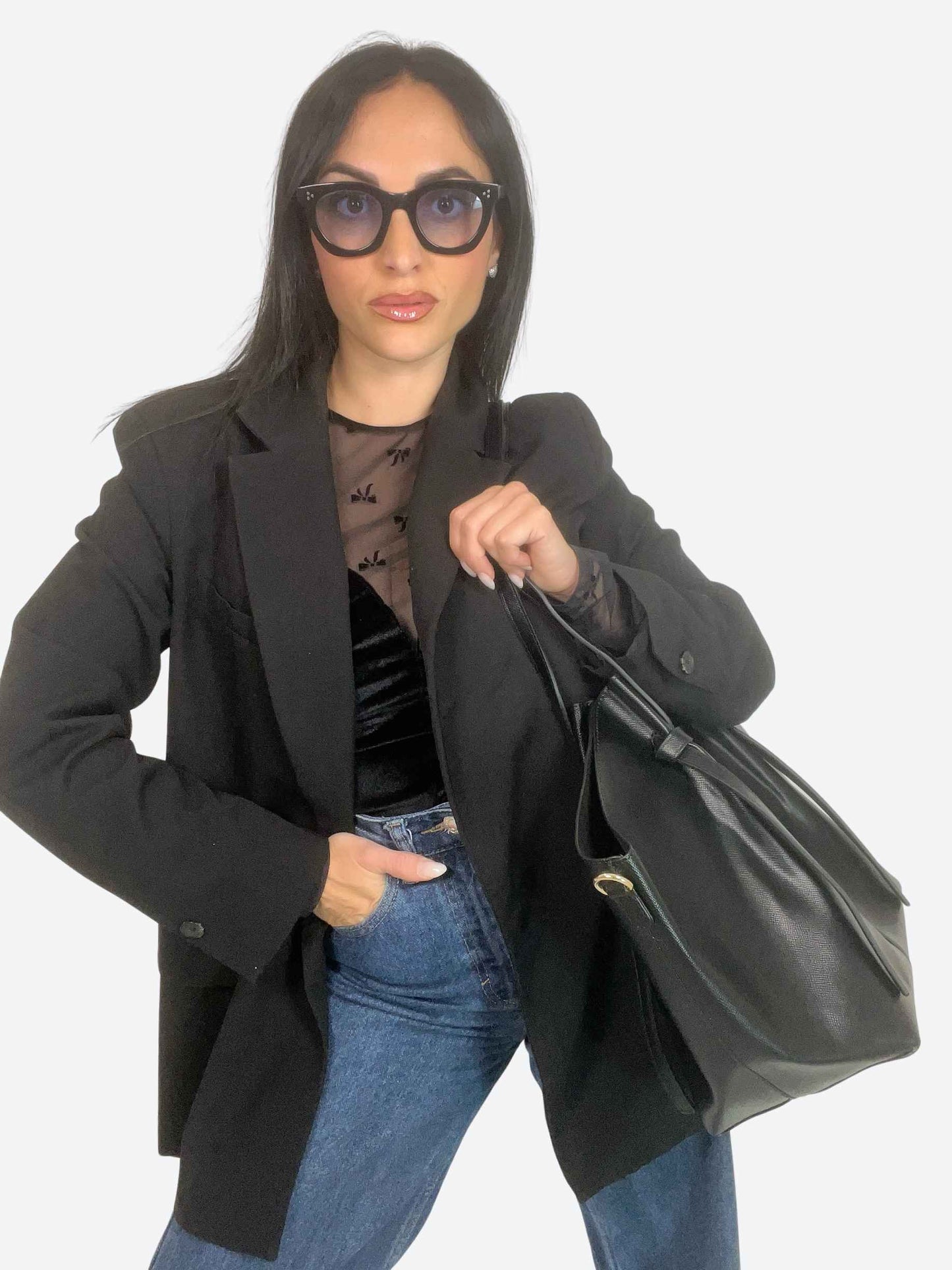 KIM STRUCTURED BAG - BLACK