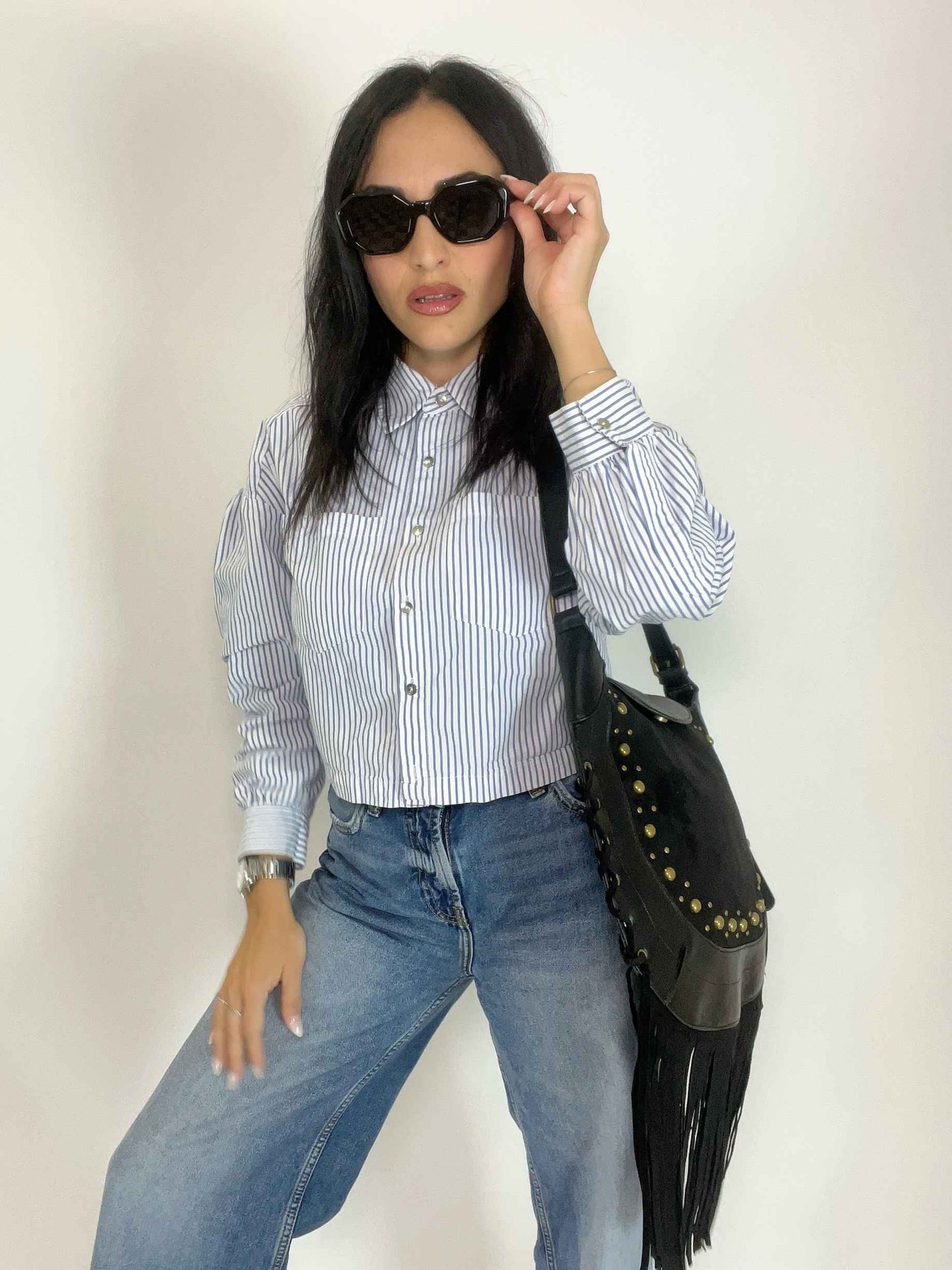 SIERRA - FRINGE BAG BLACK