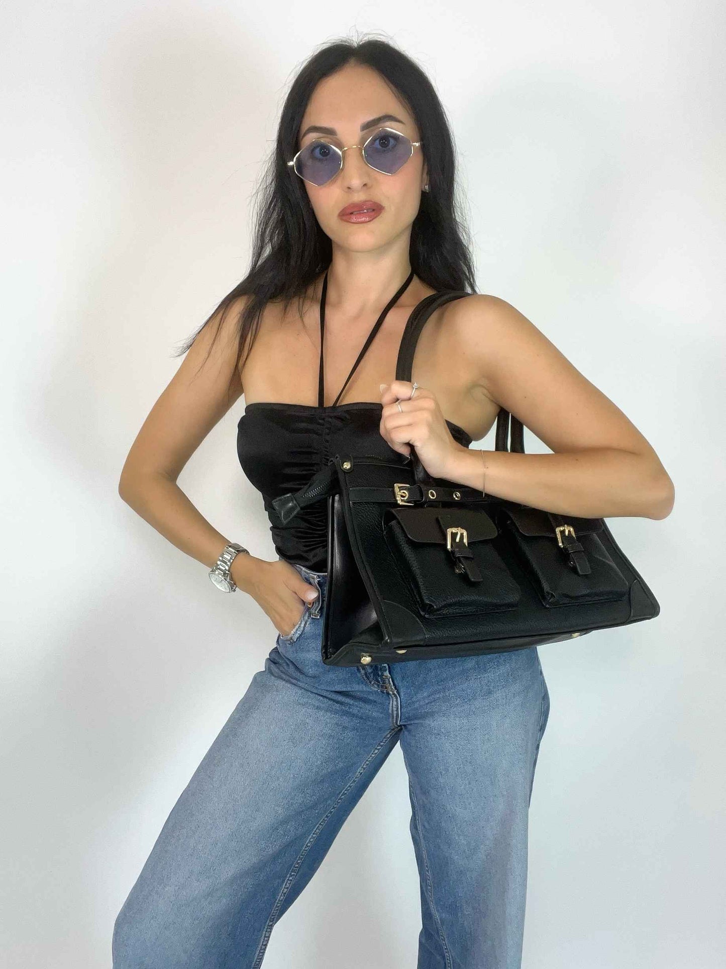 IVY - STRUCTURED BAG BLACK