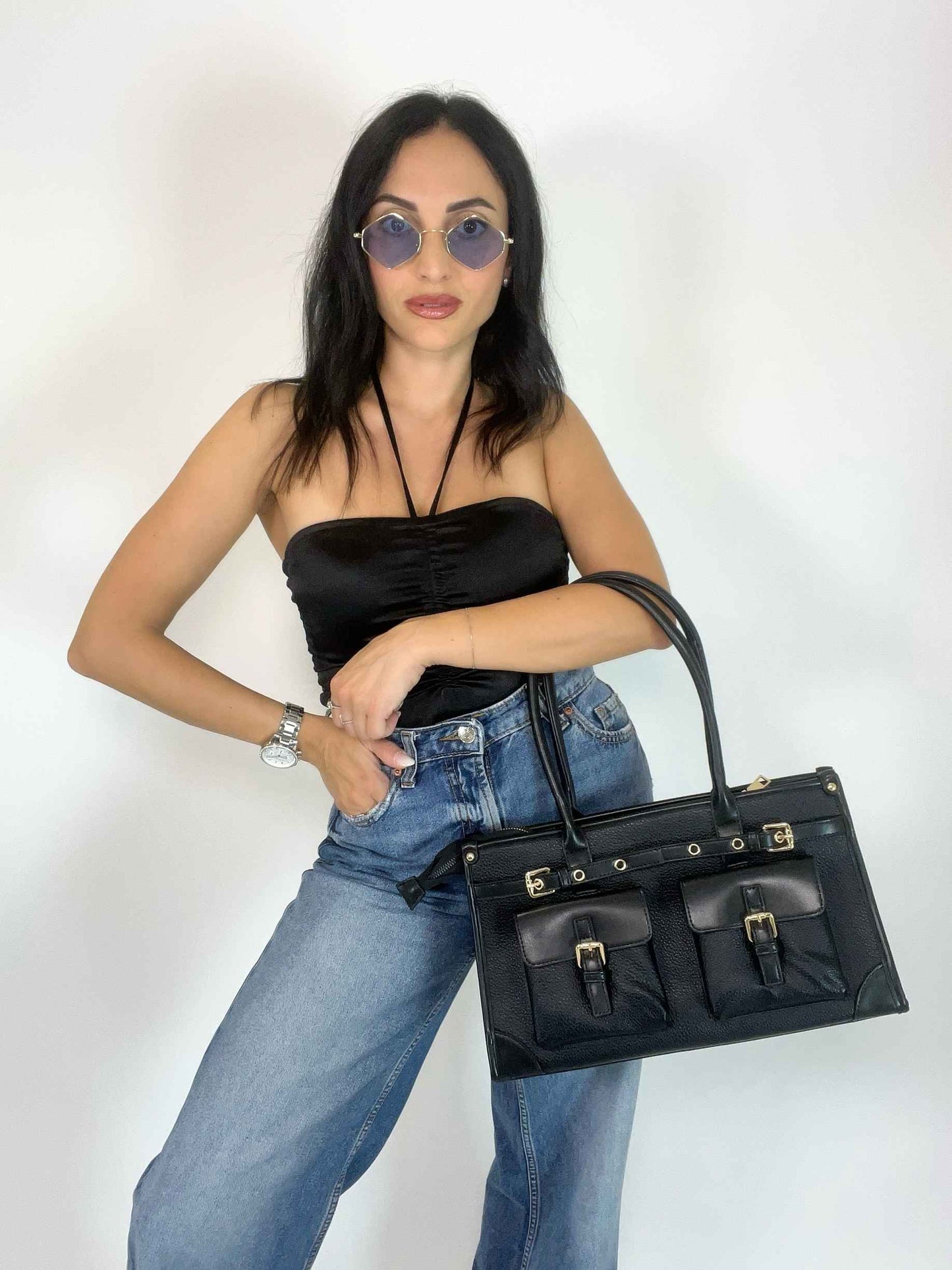 IVY - STRUCTURED BAG BLACK