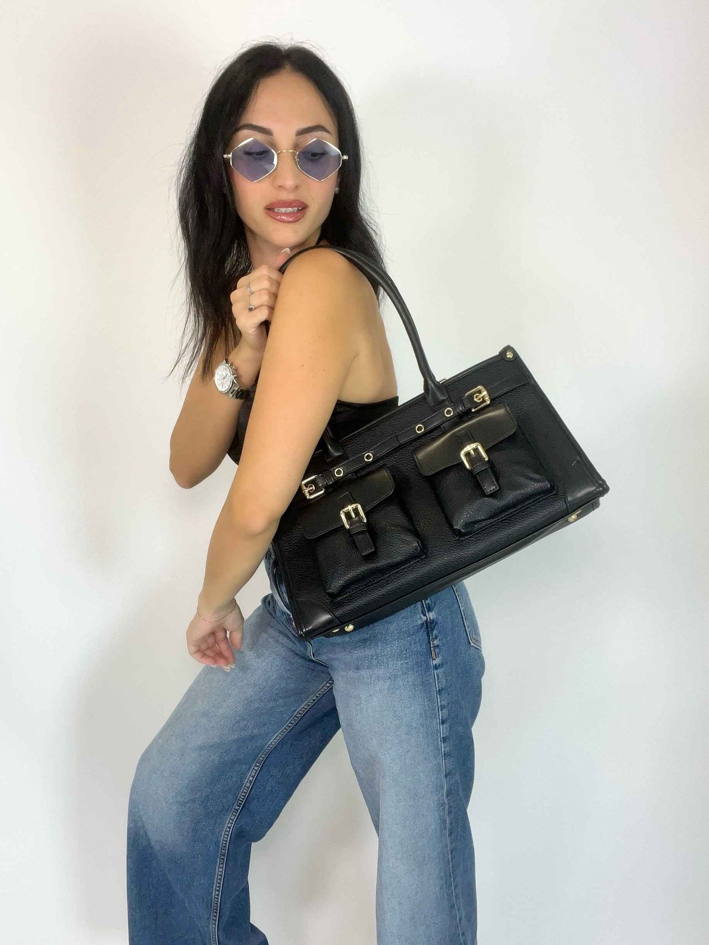 IVY - STRUCTURED BAG BLACK