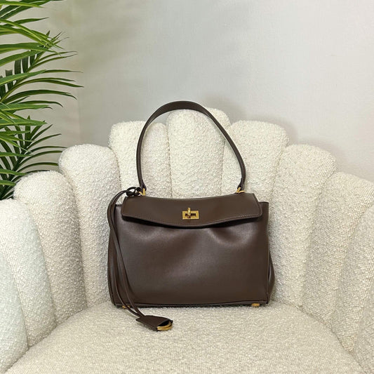 DALLAS MEDIUM - TOP HANDLE BAG DARK CHOCOLATE