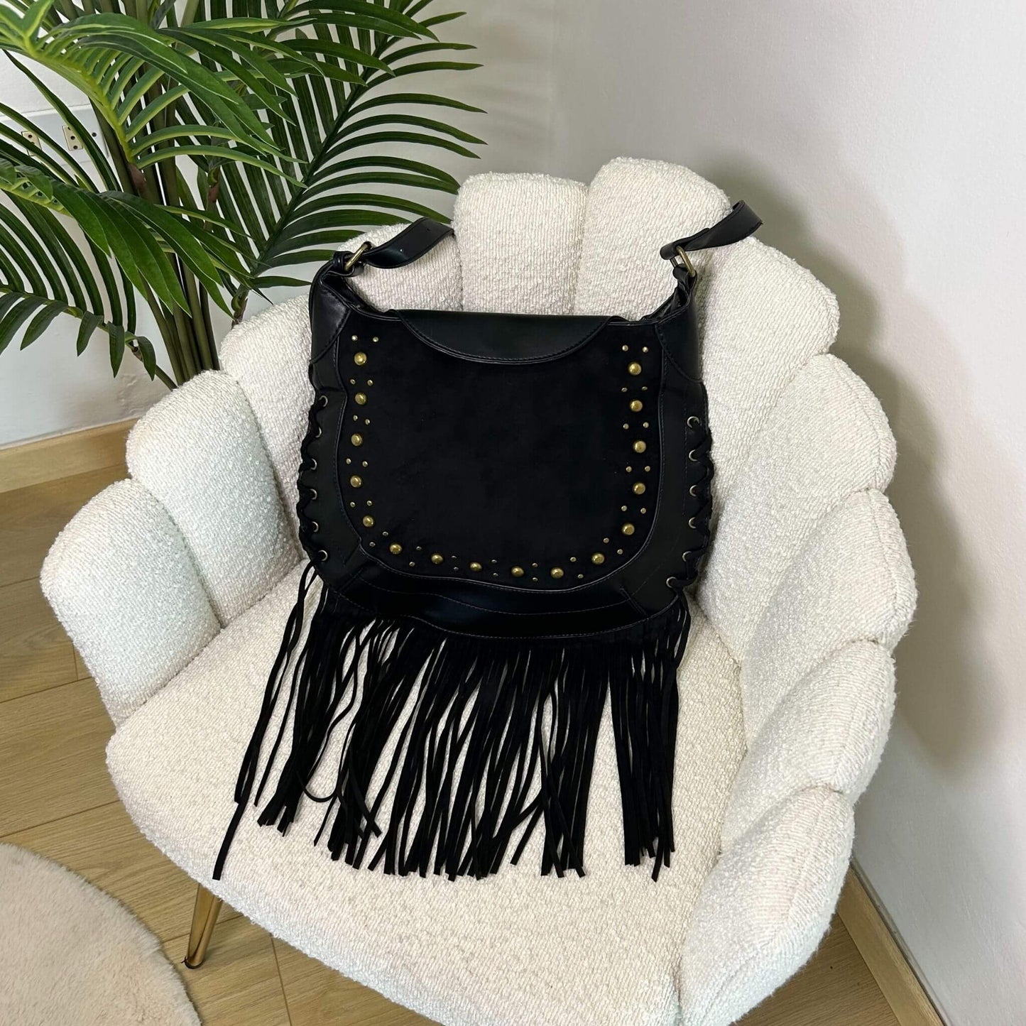 SIERRA - FRINGE BAG BLACK