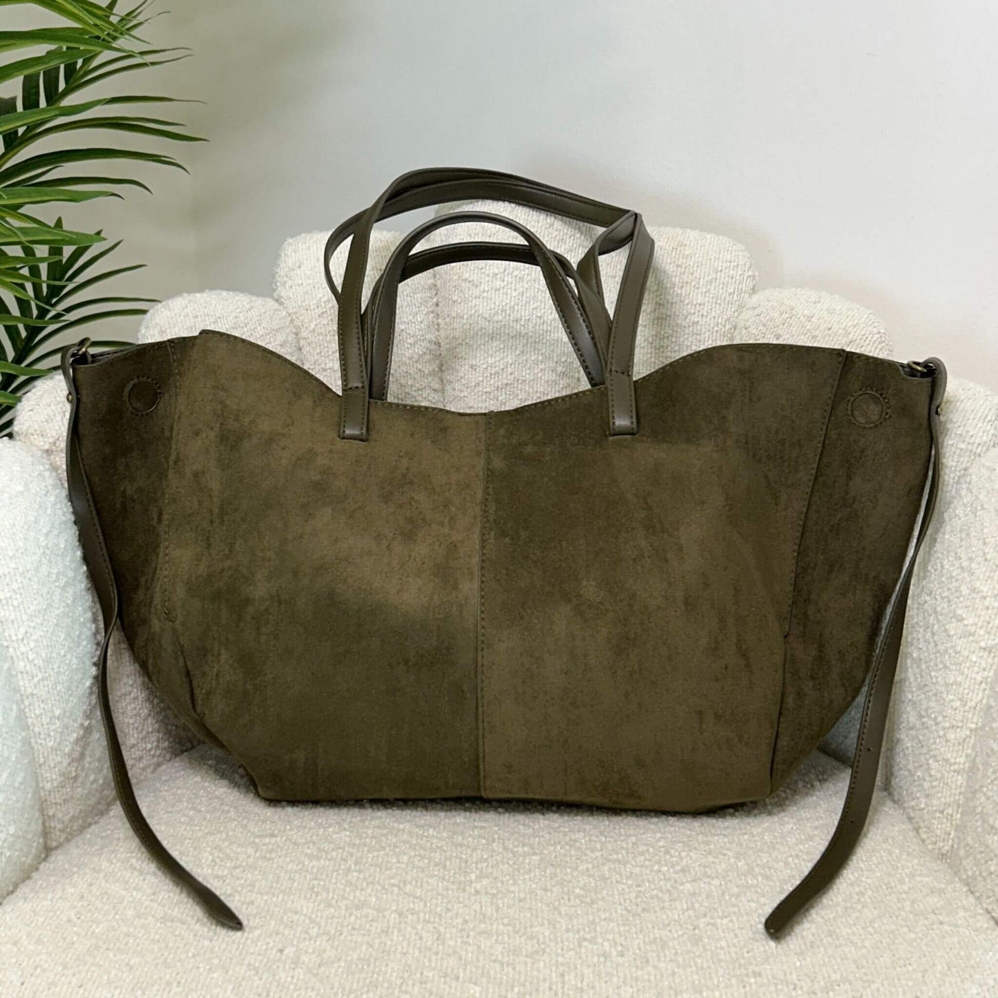 MIA- SUEDE BAG OLIVE GREEN