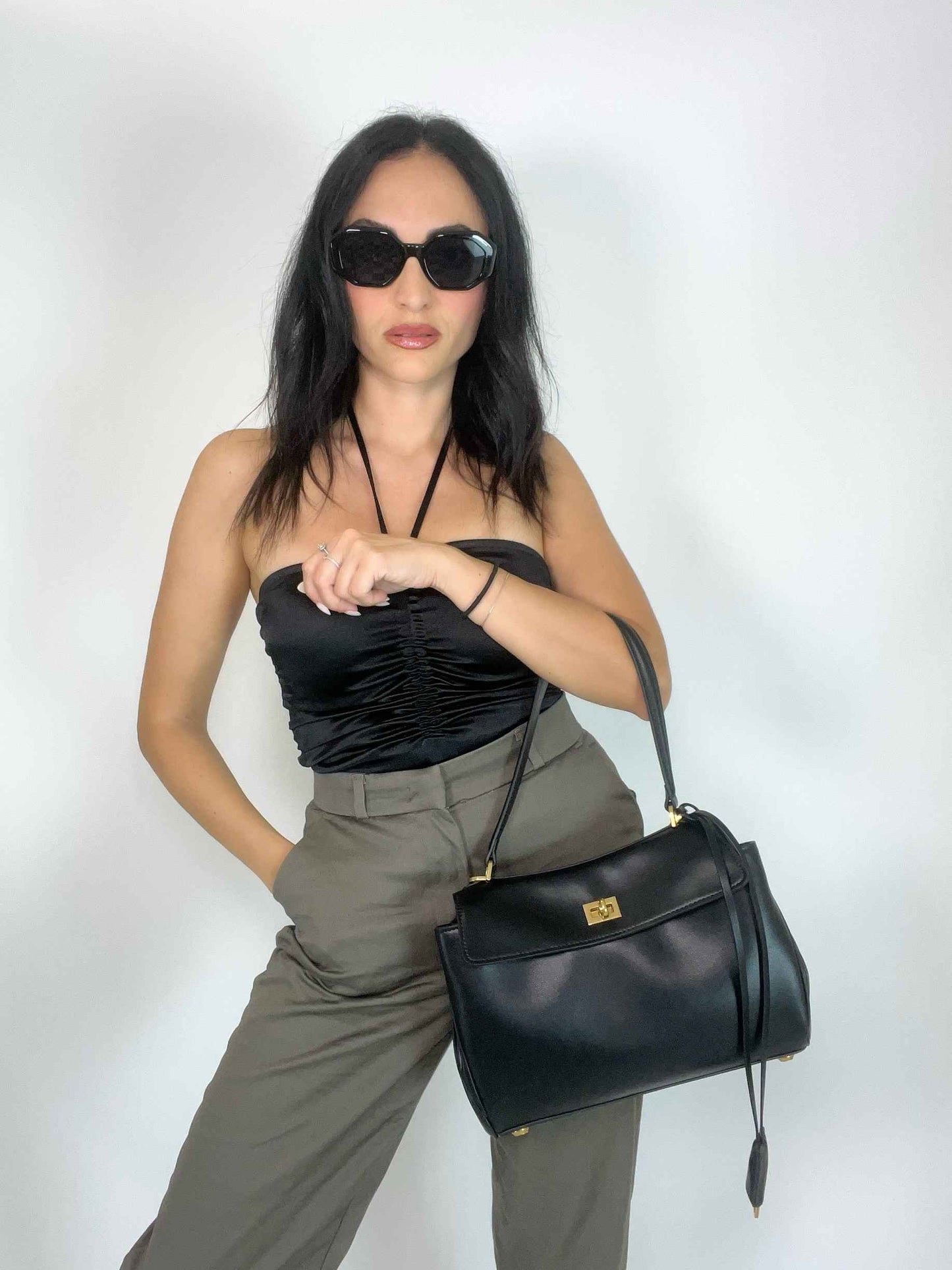 DALLAS MEDIUM - TOP HANDLE BAG BLACK