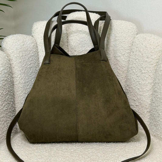 MIA- SUEDE BAG OLIVE GREEN