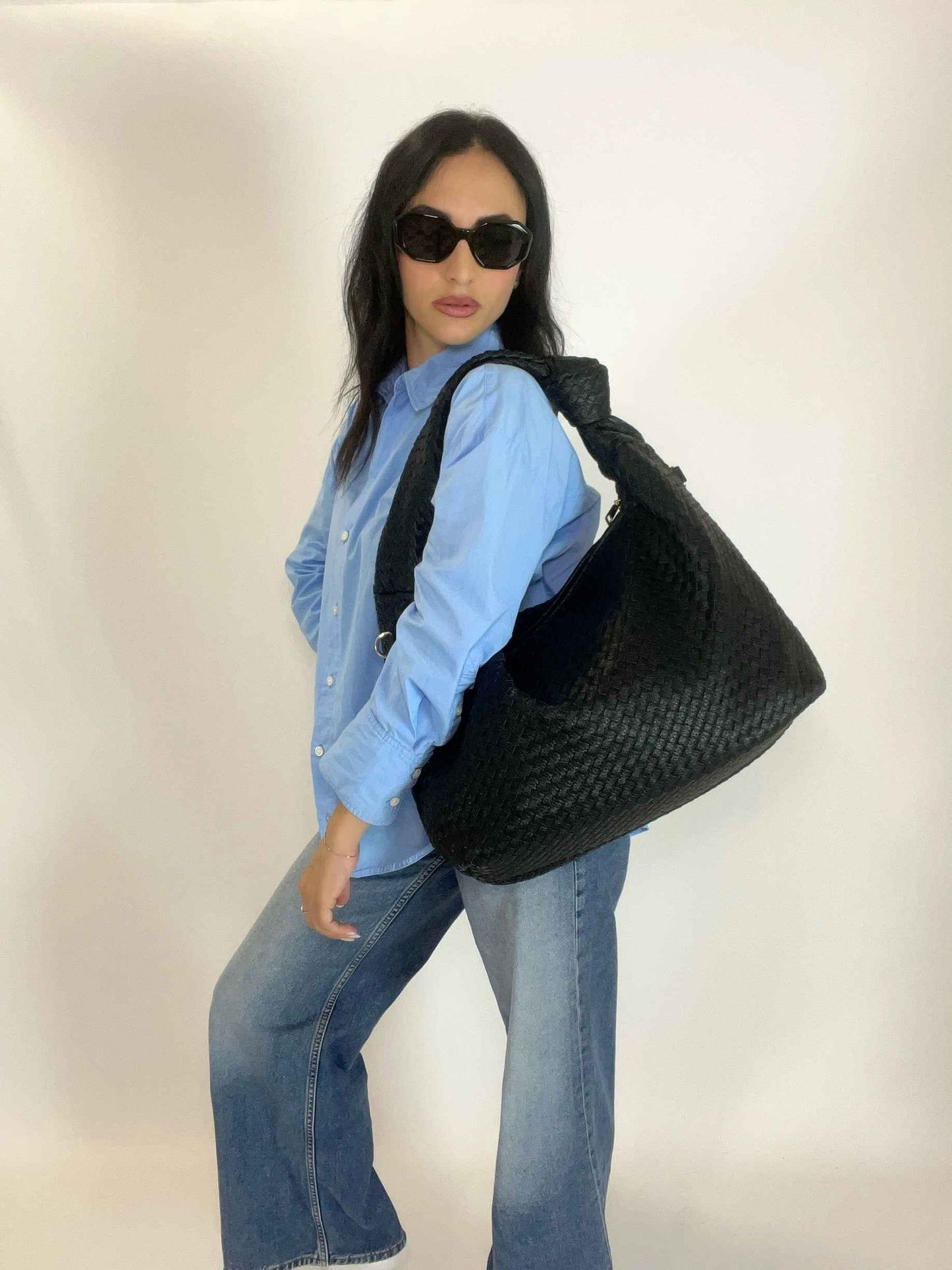JADE BIG - HOBO BAG BLACK
