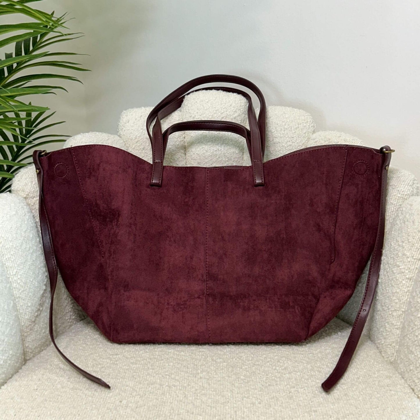 MIA- SUEDE BAG WINE RED