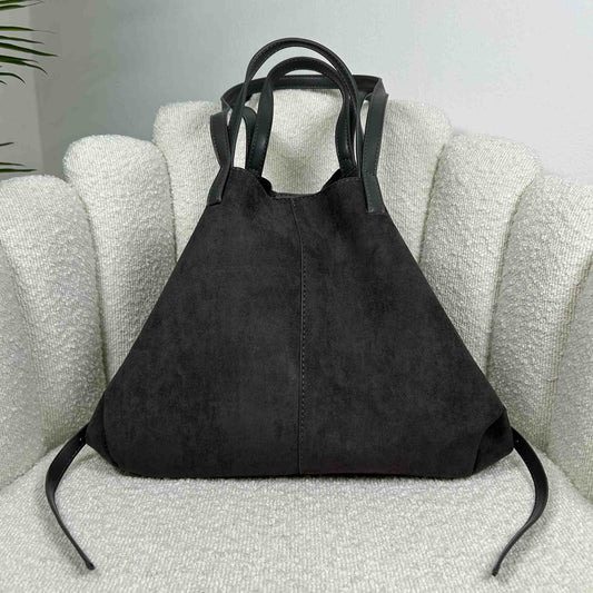 MIA- SUEDE BAG GRAPHITE GREY