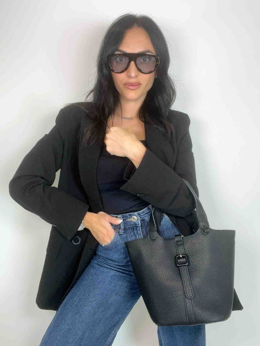 CLARA BUCKET BAG - BLACK