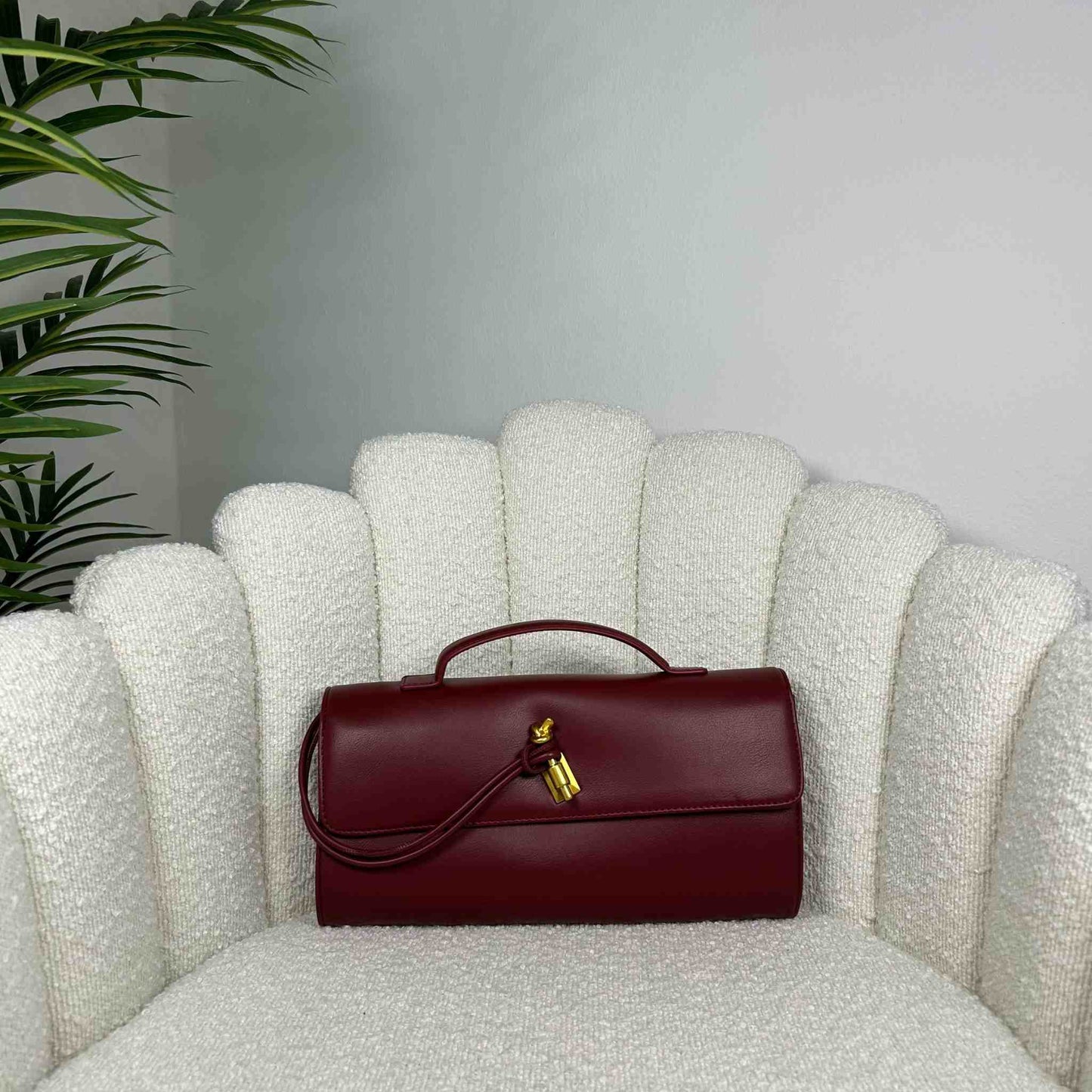 CHLOE CLUTCH BAG - WINE RED