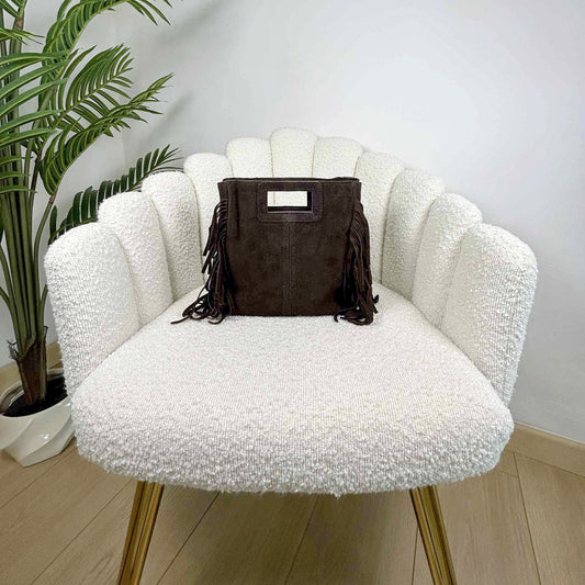 MAYA BOHO FRINGE BAG - DARK CHOCOLATE