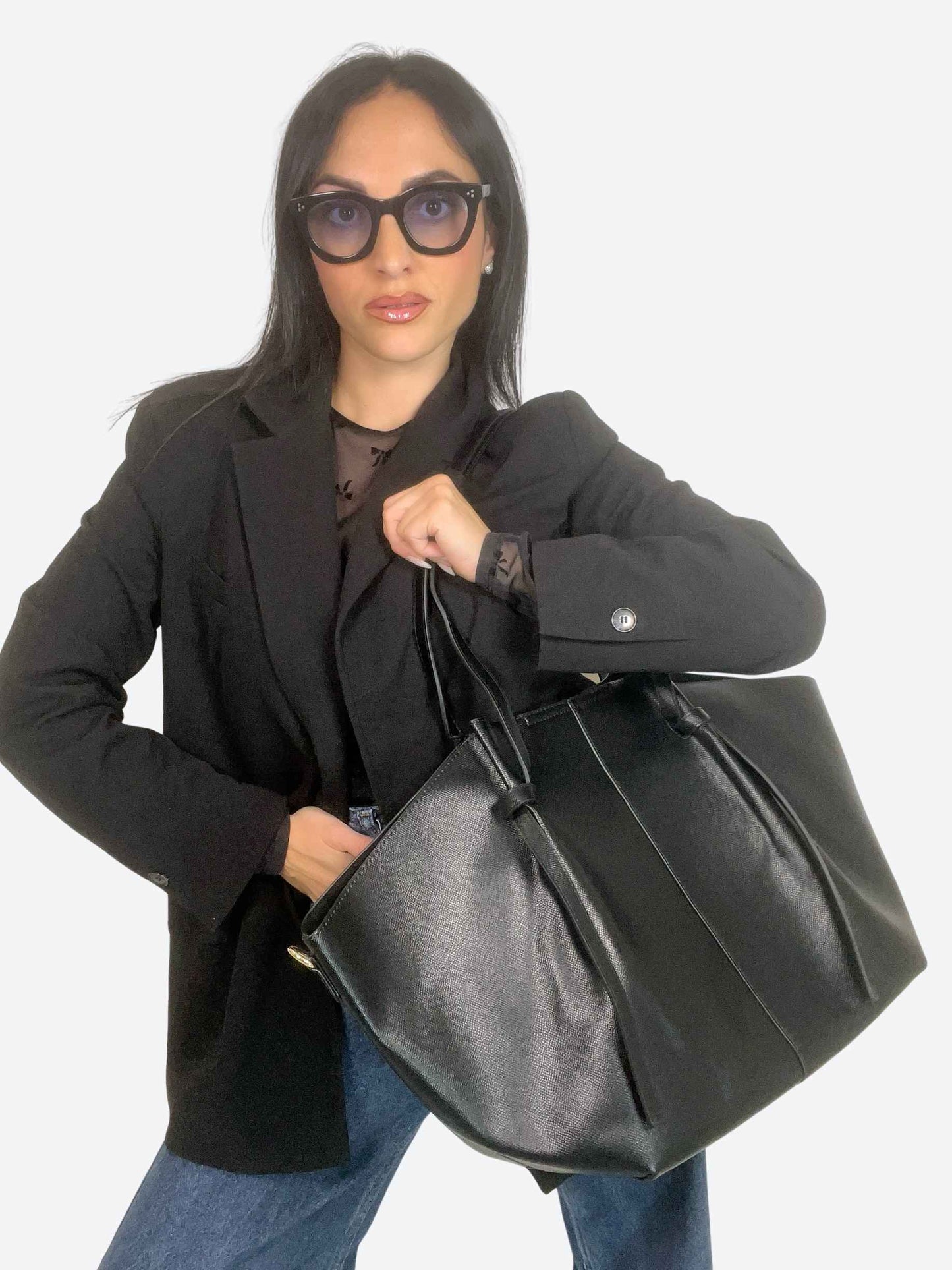 KIM STRUCTURED BAG - BLACK