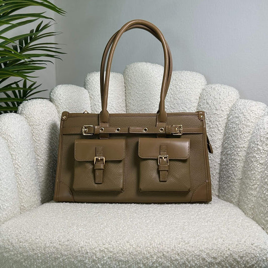 IVY - STRUCTURED BAG OLIVE TAUPE