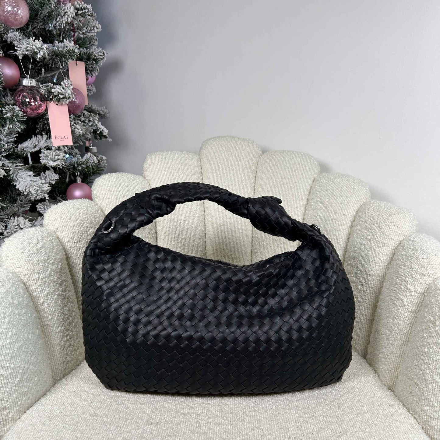 JADE MIDI - HOBO BAG BLACK