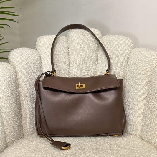 DALLAS MEDIUM - TOP HANDLE BAG DARK CHOCOLATE