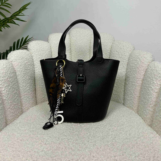 CLARA BUCKET BAG - BLACK