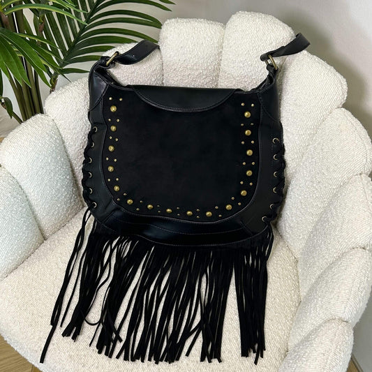SIERRA - FRINGE BAG BLACK