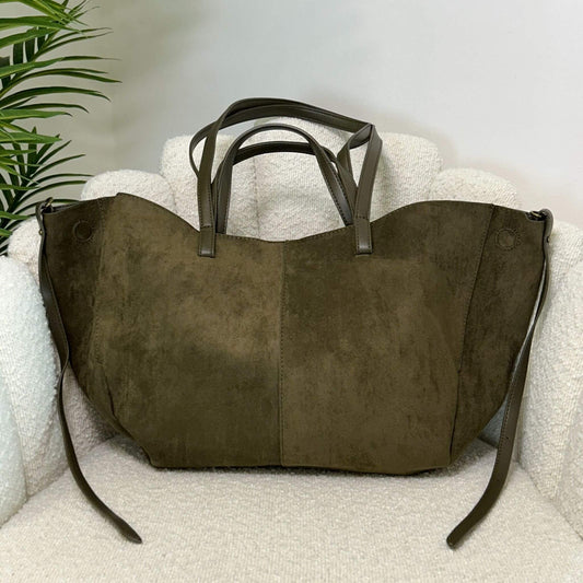 MIA- SUEDE BAG OLIVE GREEN