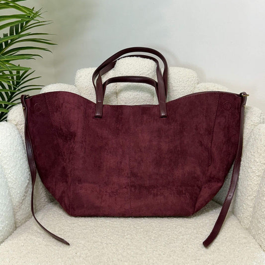 MIA- SUEDE BAG WINE RED