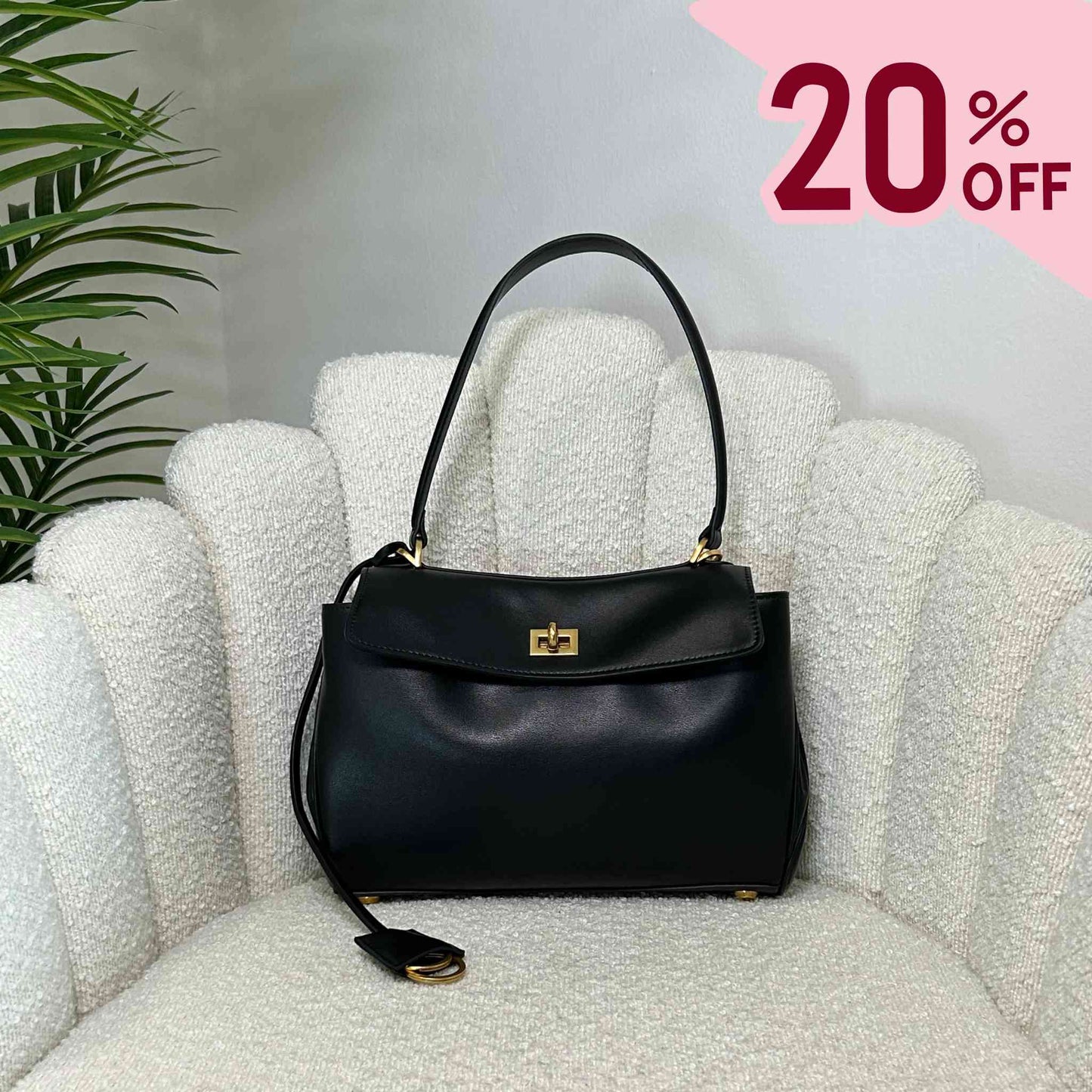 DALLAS MEDIUM - TOP HANDLE BAG BLACK