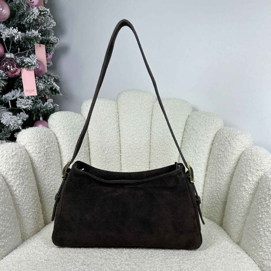 BEATRIX - VELVET SHOULDER BAG COFFEE BEAN