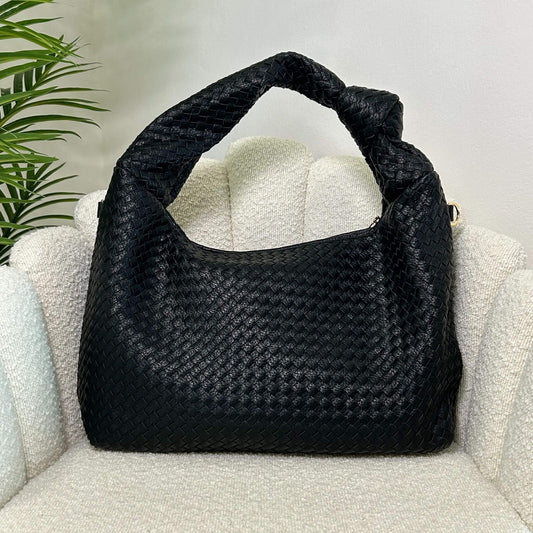 JADE BIG - HOBO BAG BLACK