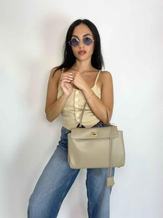 DALLAS MEDIUM - TOP HANDLE BAG TAUPE