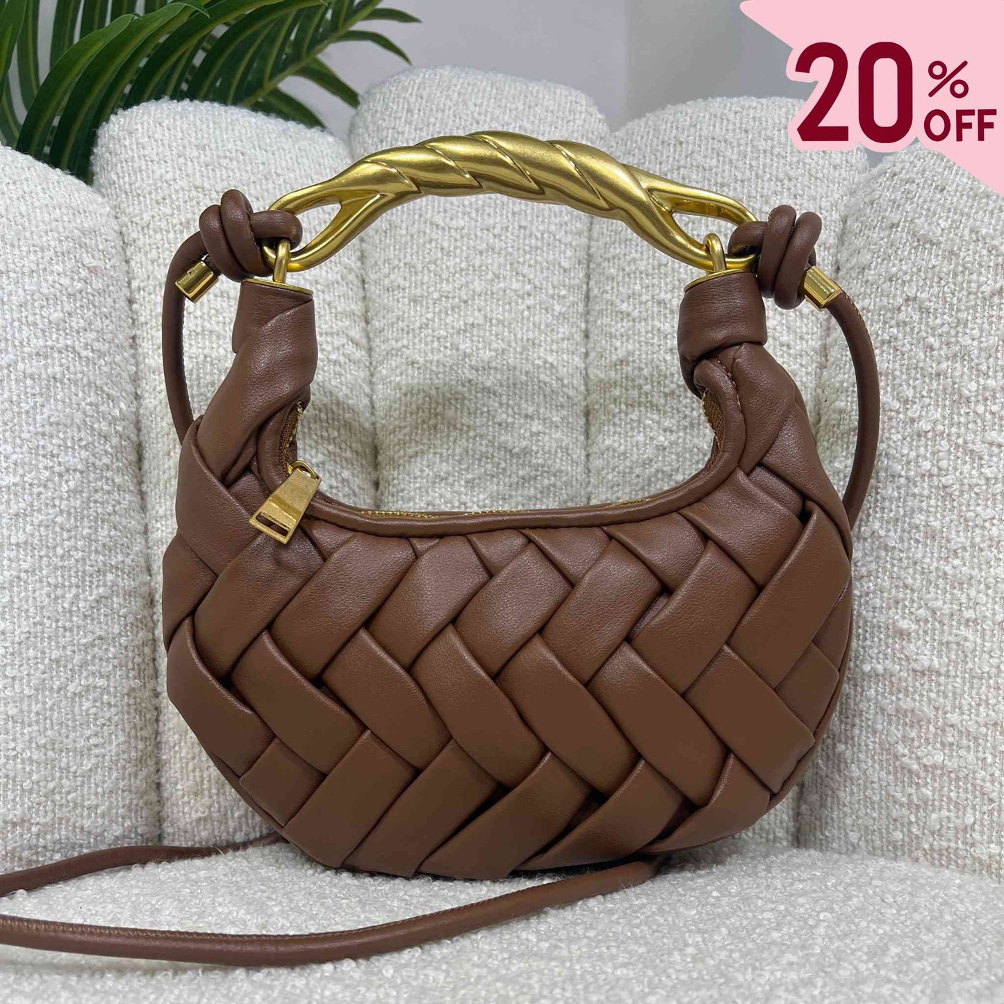 DAPHNE - TWIST HANDLE CHESTNUT BROWN