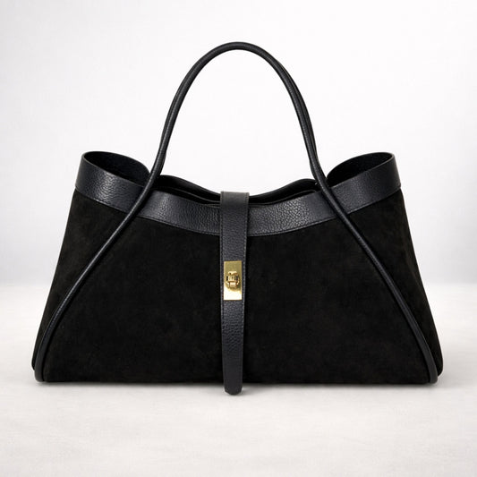 MUSA - THE SUEDE HANDLE BAG - BLACK