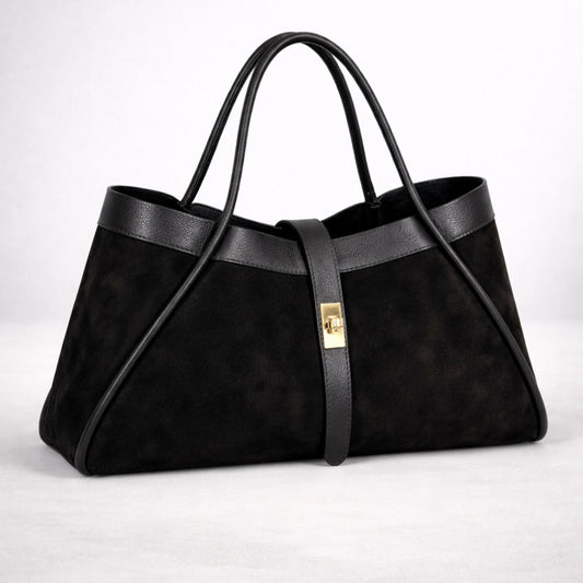 MUSA - THE SUEDE HANDLE BAG - BLACK